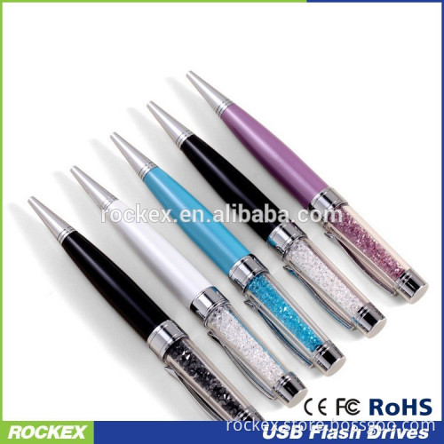 Promotional gift colorful crystal USB flash drive pen u disk usb flash pen drive